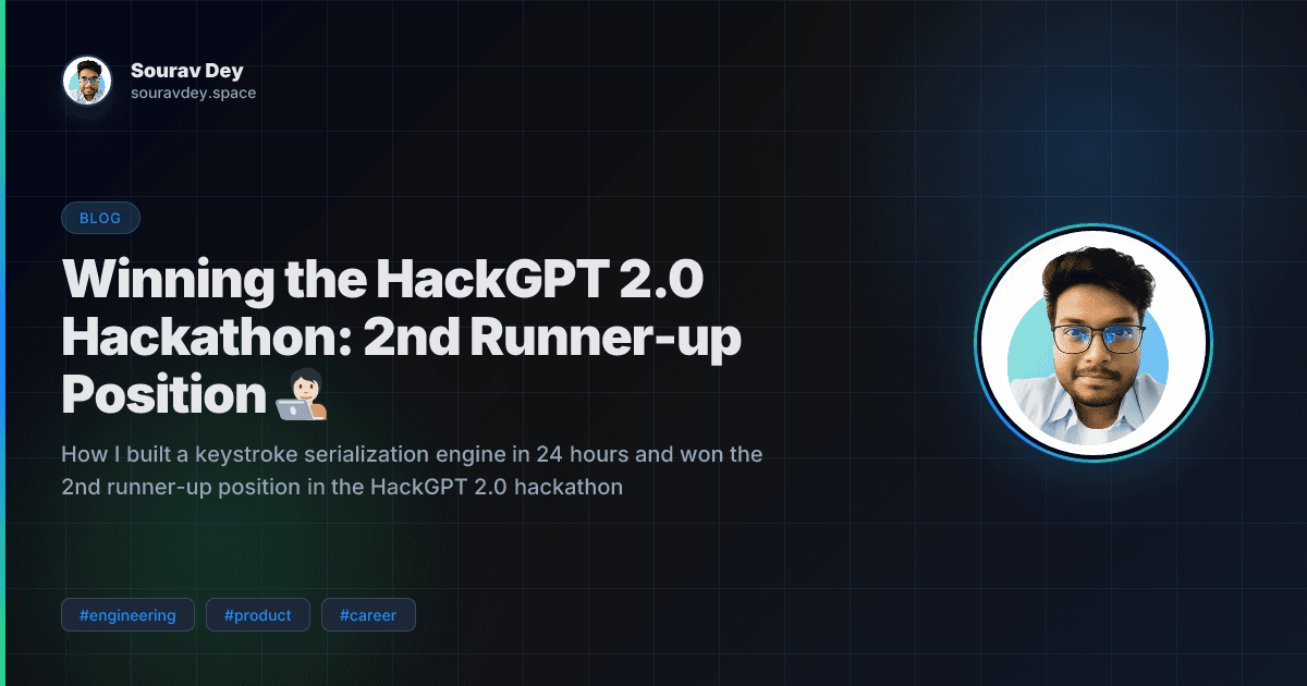 Winning the HackGPT 2.0 Hackathon: 2nd Runner-up Position 🧑🏻‍💻
