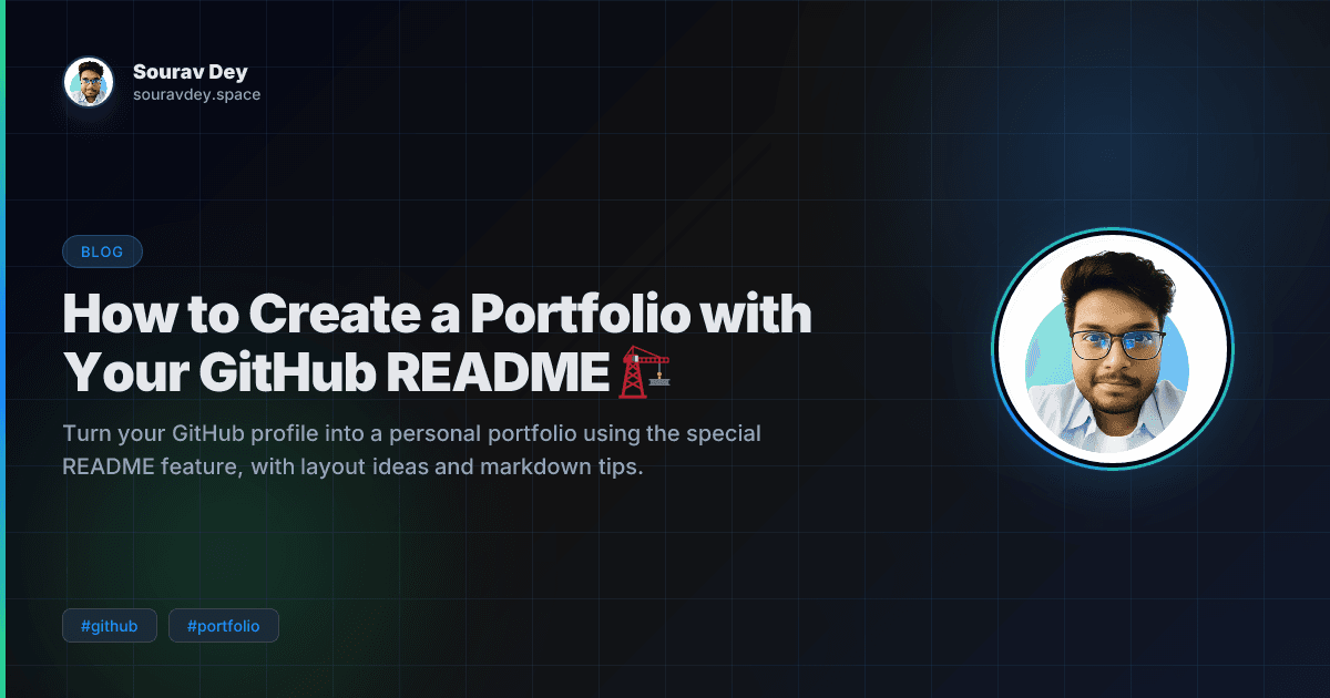 How to Create a Portfolio with Your GitHub README 🏗️