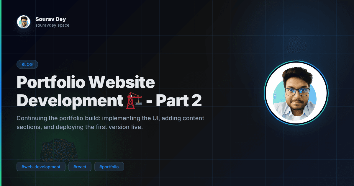 Portfolio Website Development 🏗️ - Part 2