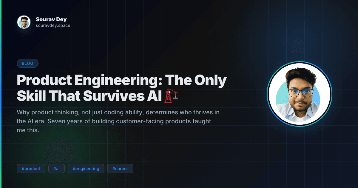 Product Engineering: The Only Skill That Survives AI 🏗️